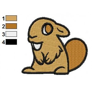 Free Animal for kids Beaver Embroidery Design